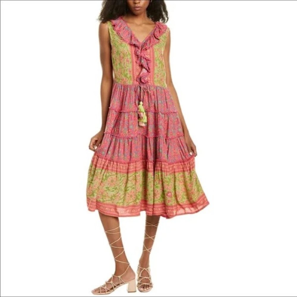 Anthropologie RAGA Lennon Tiered Floral Dress - Small